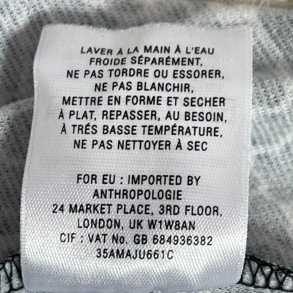 Anthro Deletta Black/White Peplum Pleated Top Sz M - Picture 6 of 6